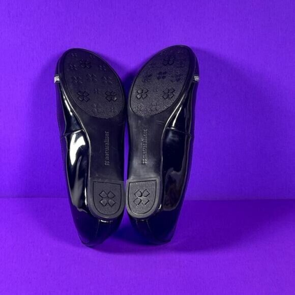 Naturalizer N5 Comfort Women's Black Patent NEHARA Round Toe Flats Shoe Size 7.5 - Picture 7 of 9
